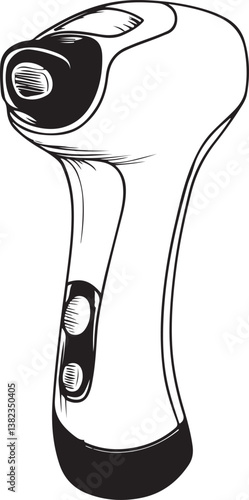 hand drawn vector illustration of electric massage tool