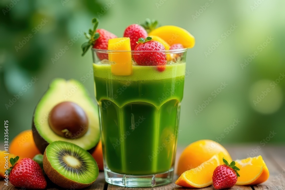 Fresh Fruit Infusion with Avocado and Kale Fresh Fruit Infusion with Avocado and Kale