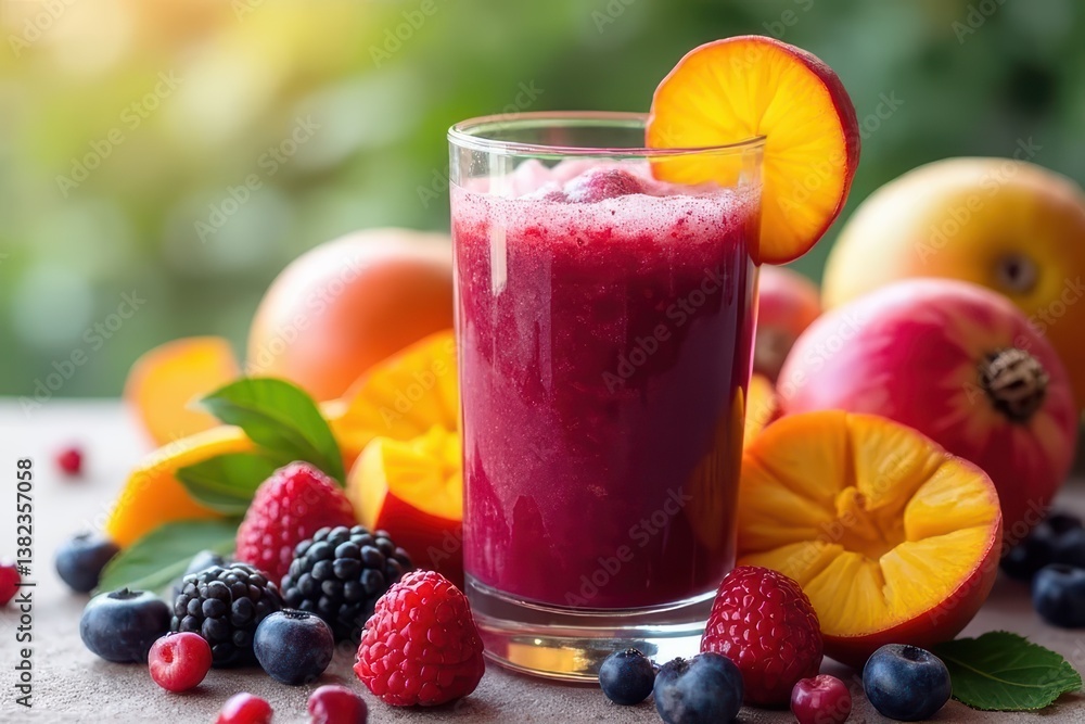Fruit Juice Smoothie with Fresh Ingredients Fruit Juice Smoothie with Fresh Ingredients