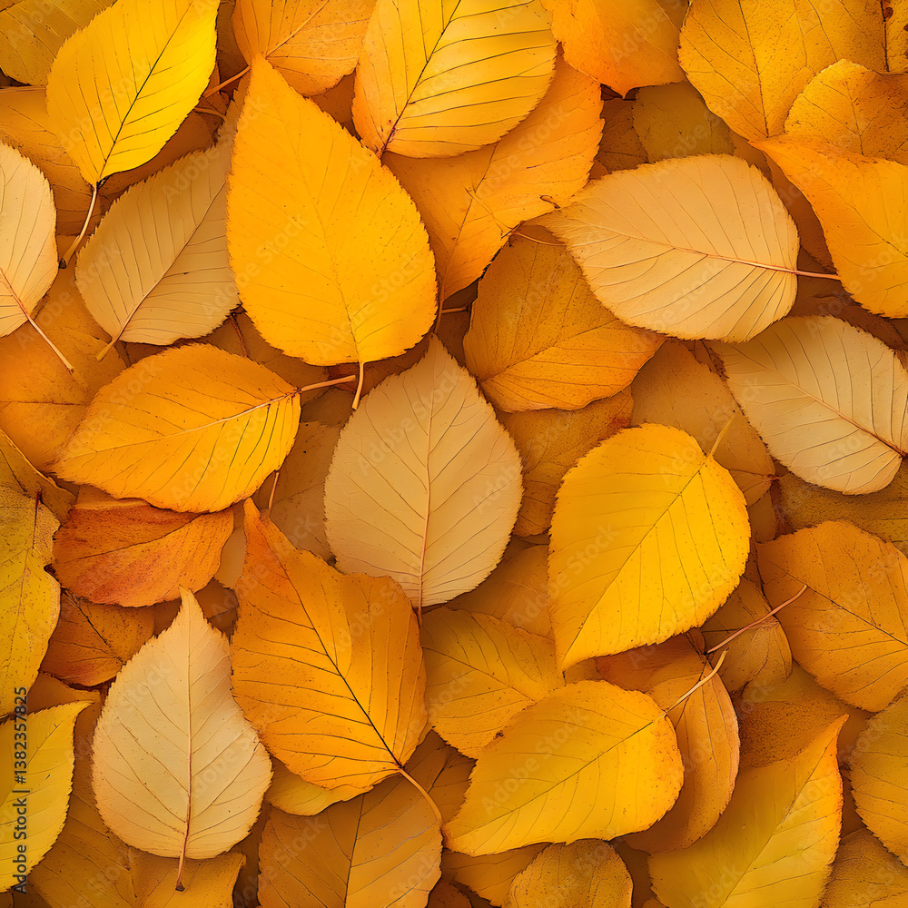 Obraz premium Autumn's Golden Symphony: A Dance of Xanthophyll Under Sunlight's Soft Embrace