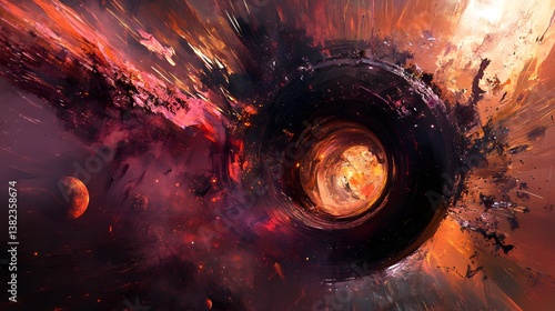 Galactic explosion of a planet in deep space