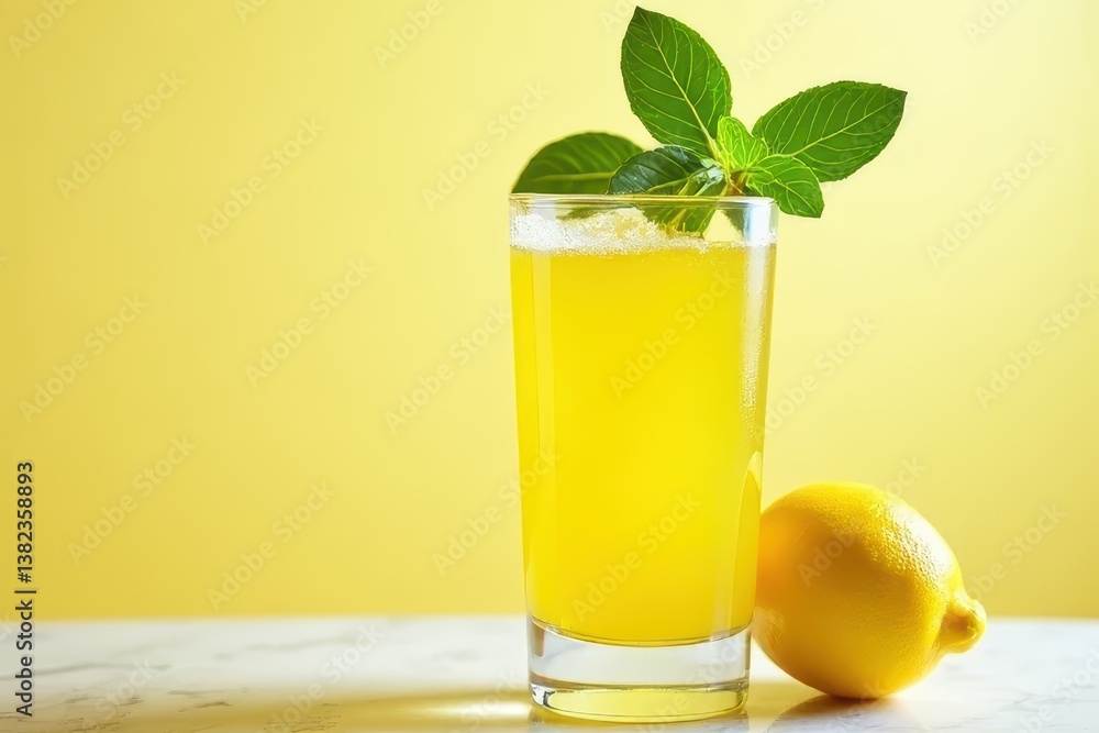 Fototapeta premium Lemon Basil Juice
