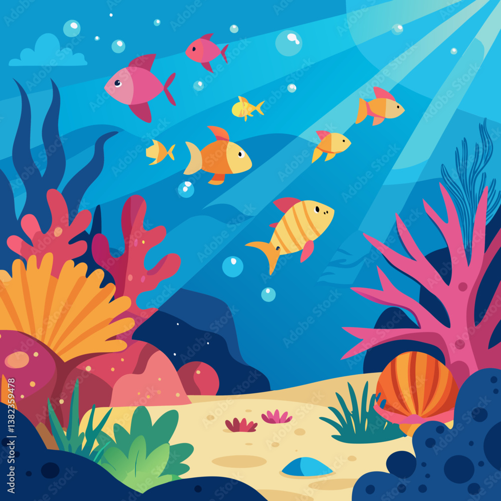 underwater background with fishes underwater background with fishes