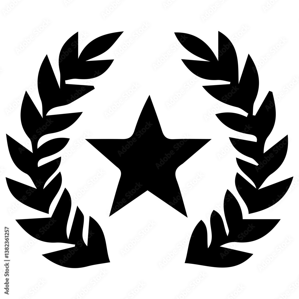 Fototapeta premium Floral leaf icon for nature and business logo design art