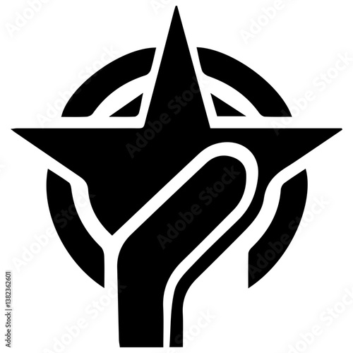 Silhouette star awards for creative vector style design