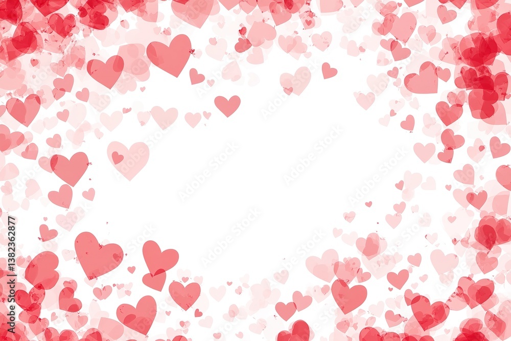 Romantic Red Heart Background Design Romantic Red Heart Background Design