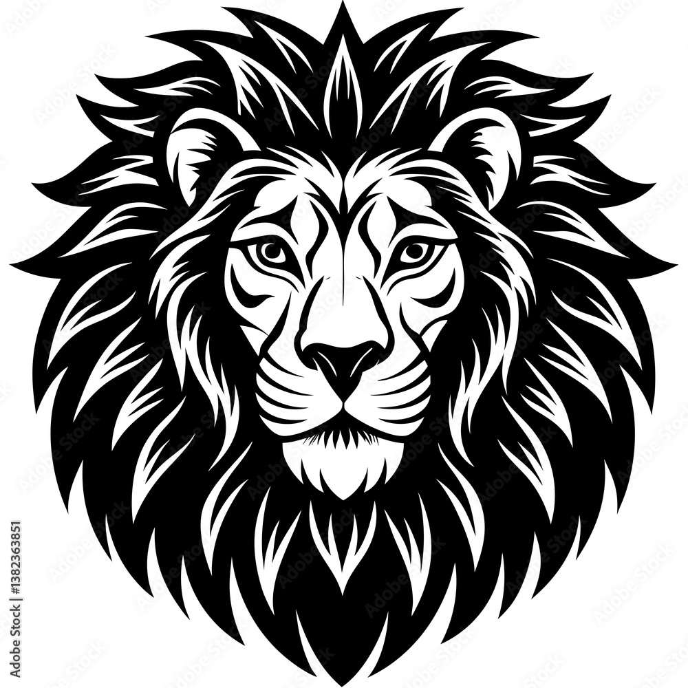Obraz premium lion head vector