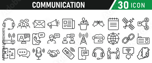 Communication icons set. Discussion, speech bubble icon vector illustration for web