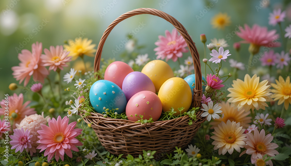 Rustic Easter Egg Nest - Suitable for nature-themed cards and decorations Rustic Easter Egg Nest - Suitable for nature-themed cards and decorations