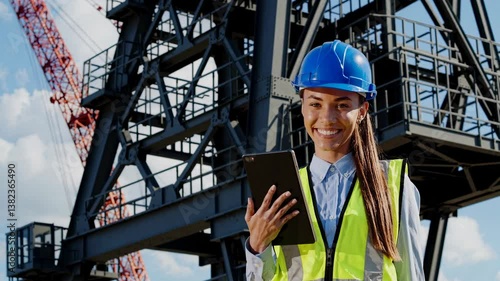 The Woman with Tablet at Site