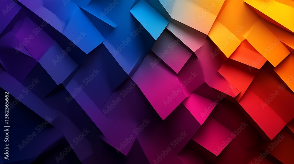 Obraz premium Vibrant Abstract Cube Mosaic Colorful 3D Design.