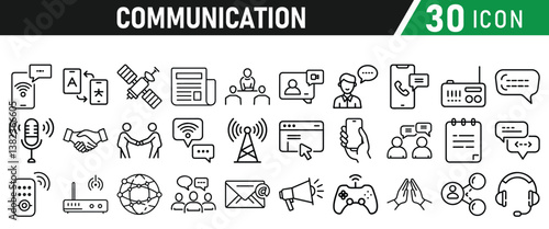 Communication icons set. Discussion, speech bubble icon vector illustration for web