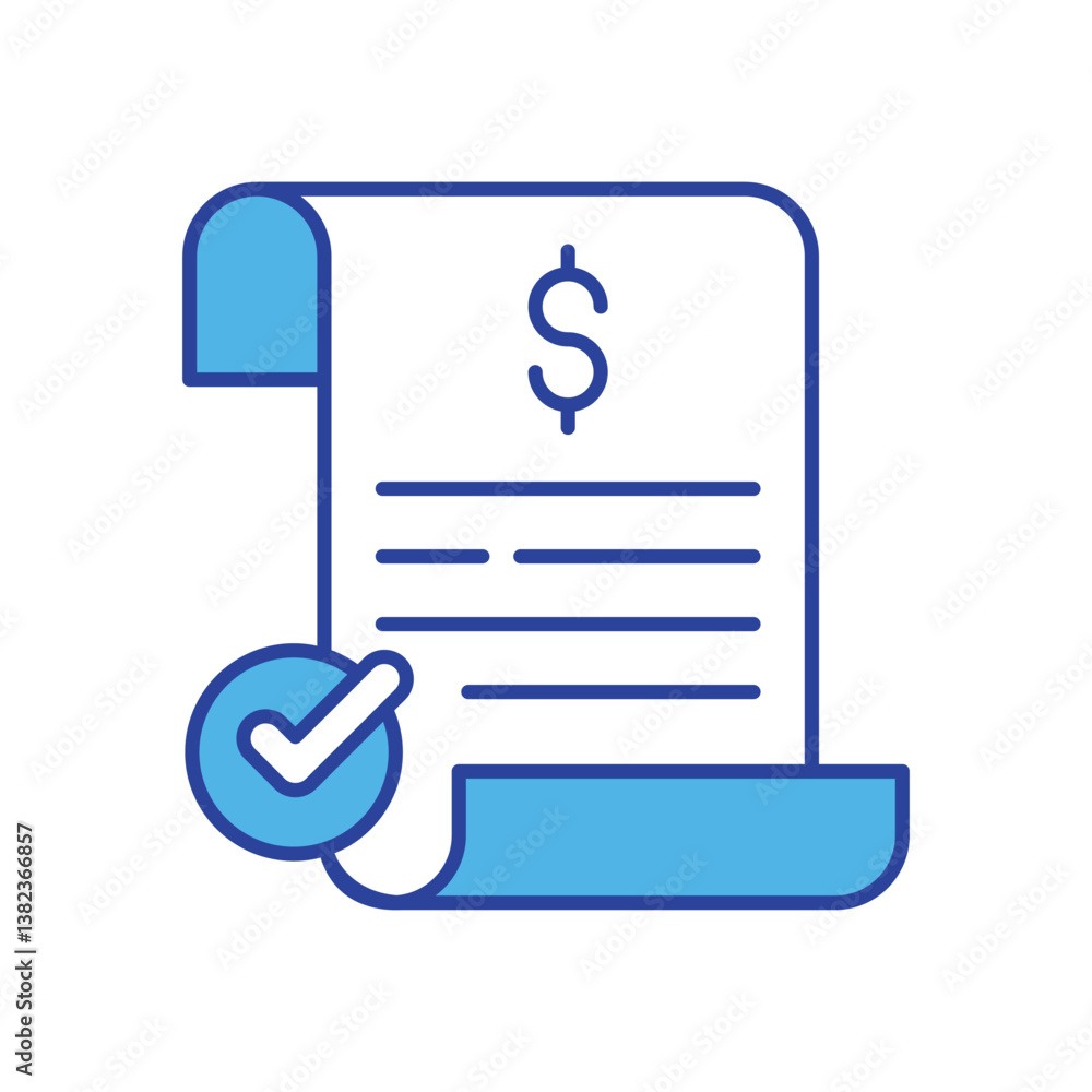 Invoice icon isolated on a white background. Vector illustration. Invoice icon isolated on a white background. Vector illustration.