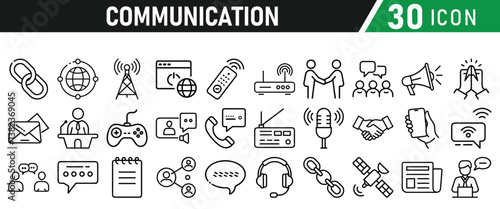 Communication icons set. Discussion, speech bubble icon vector illustration for web