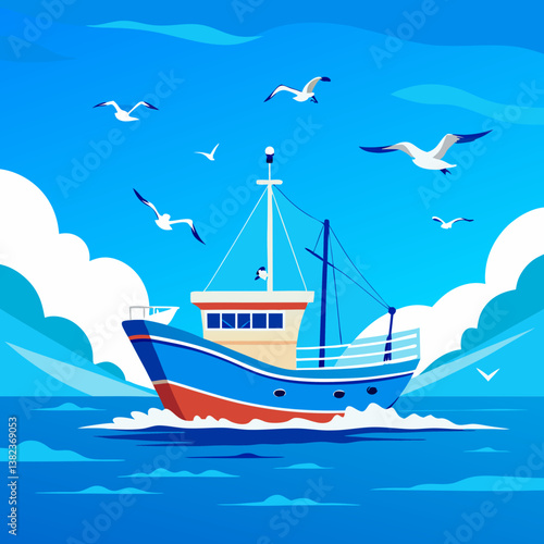ship in the sea