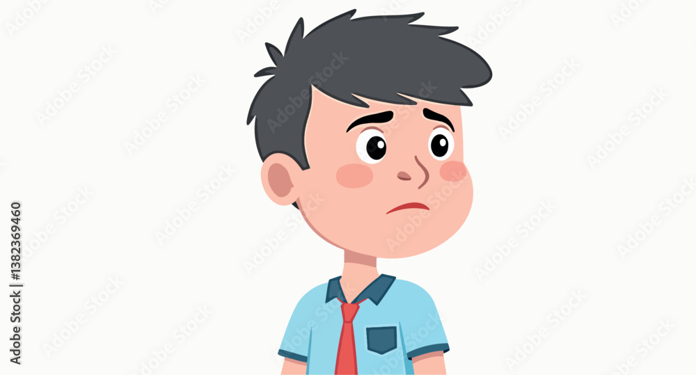 pensive young boy with a thoughtful expression pensive young boy with a thoughtful expression