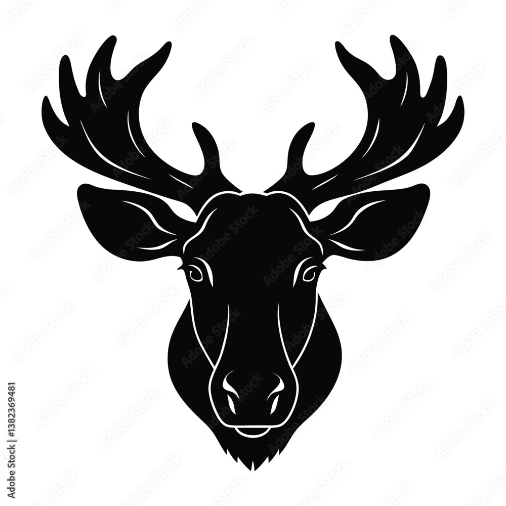 Moose vector silhouette Moose vector silhouette