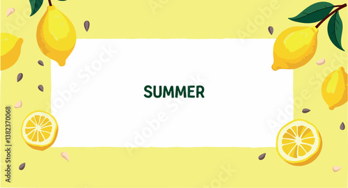 vibrant of whole and lemon slices on a pale yellow background