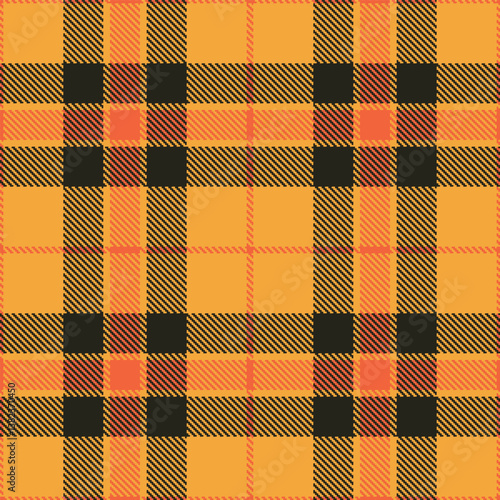 Smoky butterscotch and Rustic pinkish orange Seamless Tartan Fabric Design