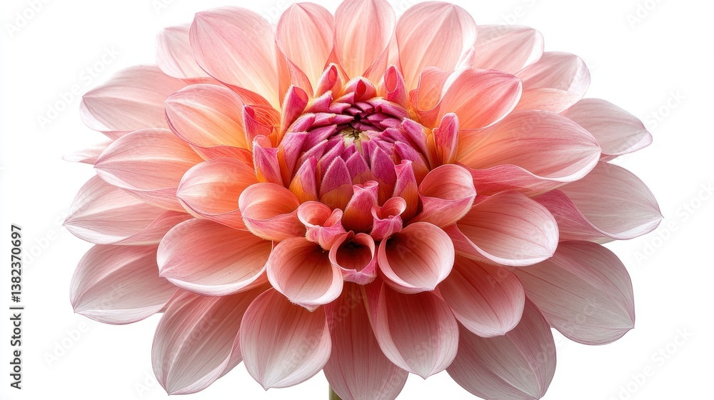 Fototapeta premium Delicate, peachy-pink dahlia