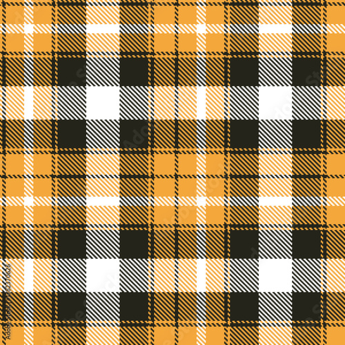 Plaid pattern seamless. Deep butterscotch & Vintage charcoal Tartan Fabric Design. 
