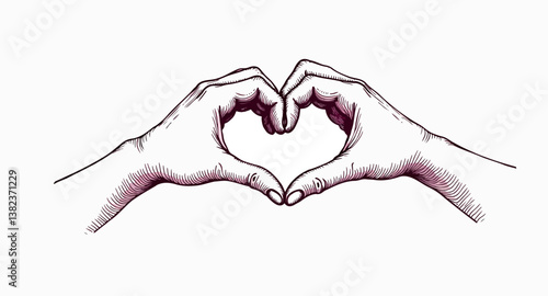 two hands forming a heart shape symbolizing love and affection