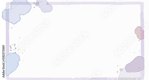 soft pastel watercolor frame for minimalist
