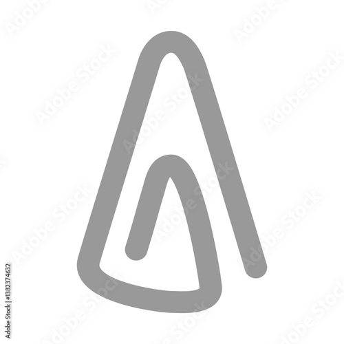 Paper Clip Vector Flat Icon Design