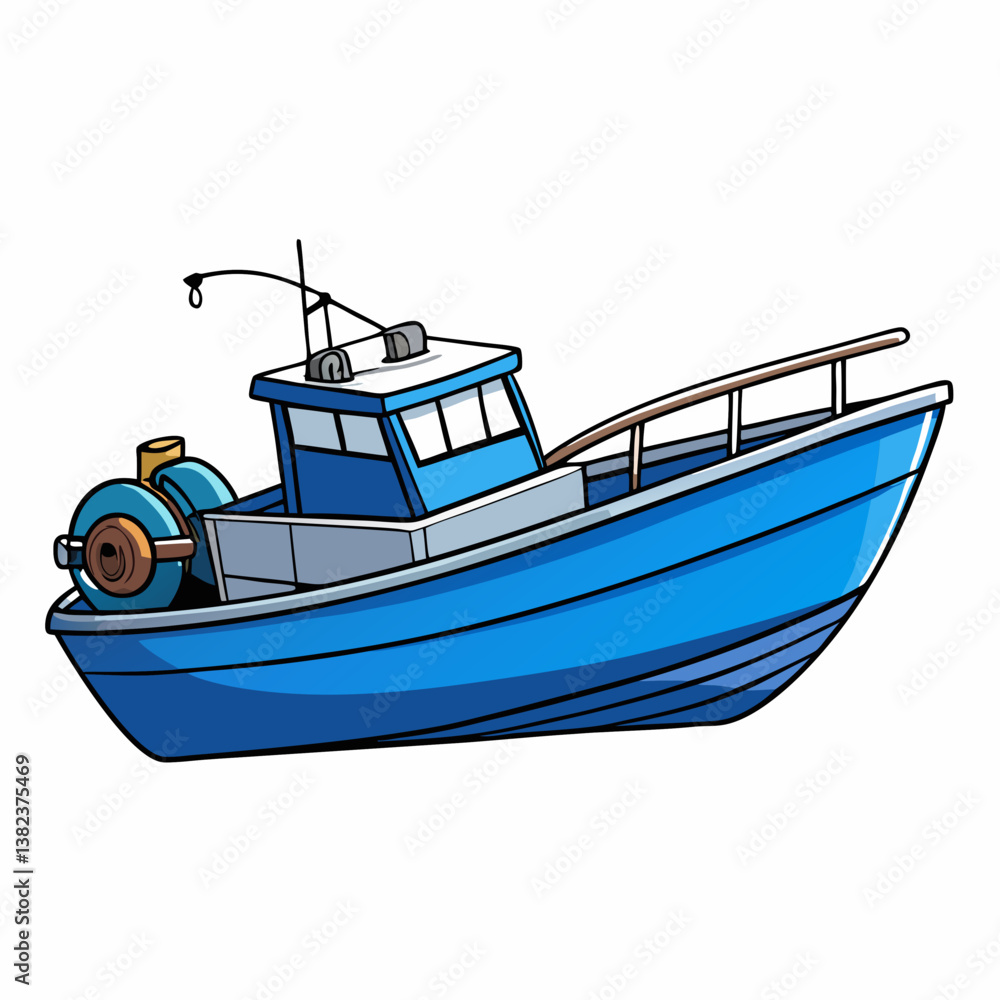 fishing boat in the sea fishing boat in the sea