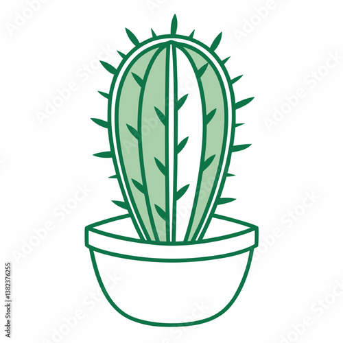 cactus in flowerpot