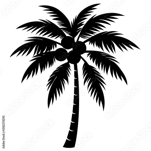 silhouette of palm tree