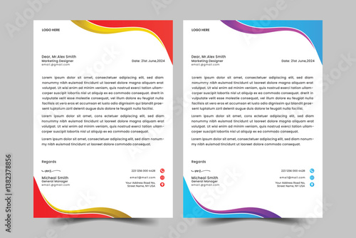 Professional & modern letterhead template design,Vector graphic design,Minimalist concept business style letterhead template design.


