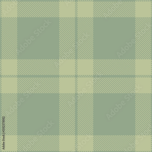 Elegant Seamless Tartan featuring Vivid greenish grey and Classic putty Fabric Design