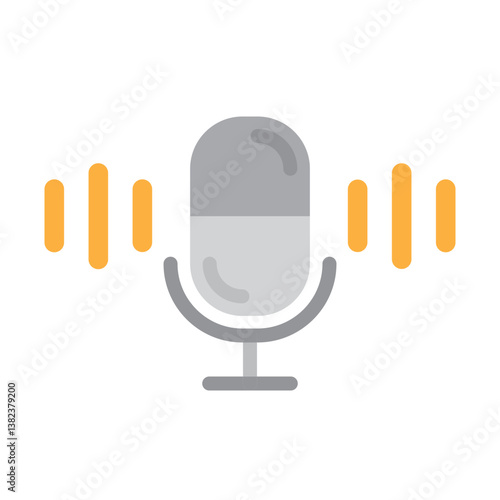 Podcast Vector Flat Icon Design