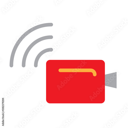 Live Streaming Vector Flat Icon Design