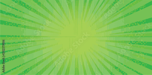 abstract green radiating lines background