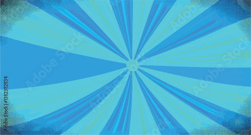 dynamic light burst background in vibrant blue and green hues