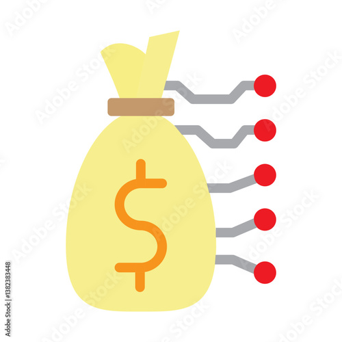 Digital Assets Vector Flat Icon Design