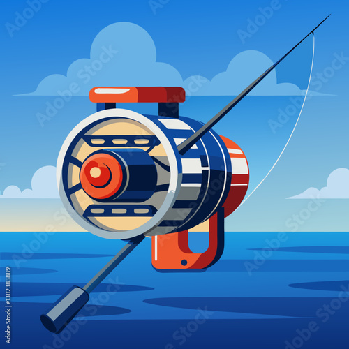 fishing rod on the sea
