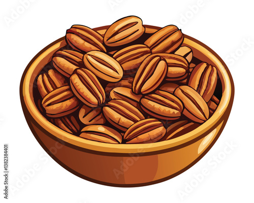 Organic Almond Nuts in Bowl