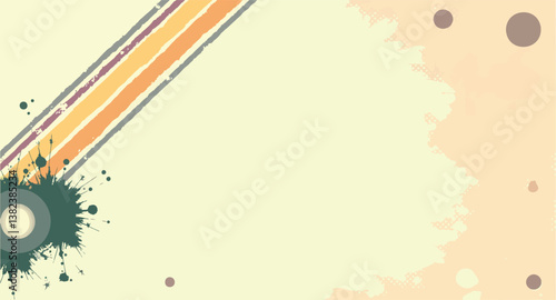 diagonal pastel stripes with paint splatter background