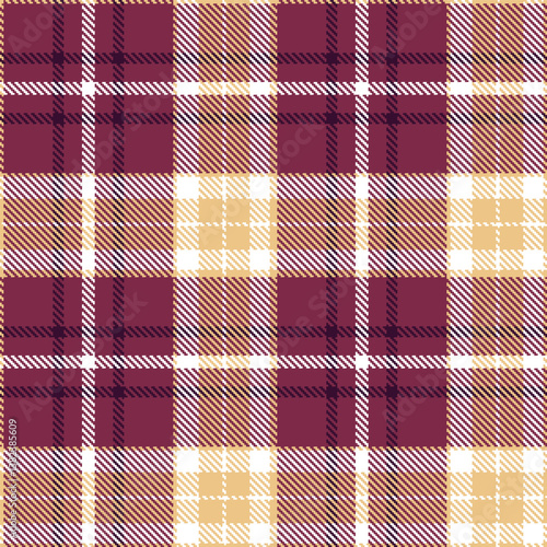Plaid pattern seamless. Mellow very light brown & Light merlot Tartan Fabric Design. 