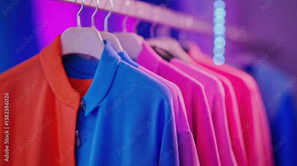 Obraz premium Vibrant Fashion Display with Colorful Garments