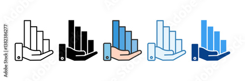 Statistic Icon Set Multiple Style Collection