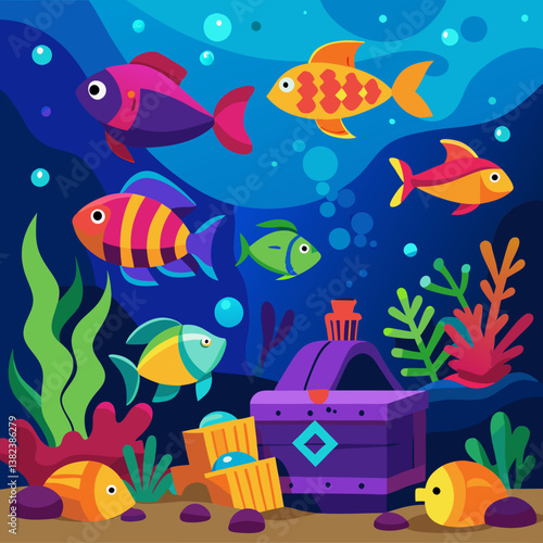 marine life with fishes