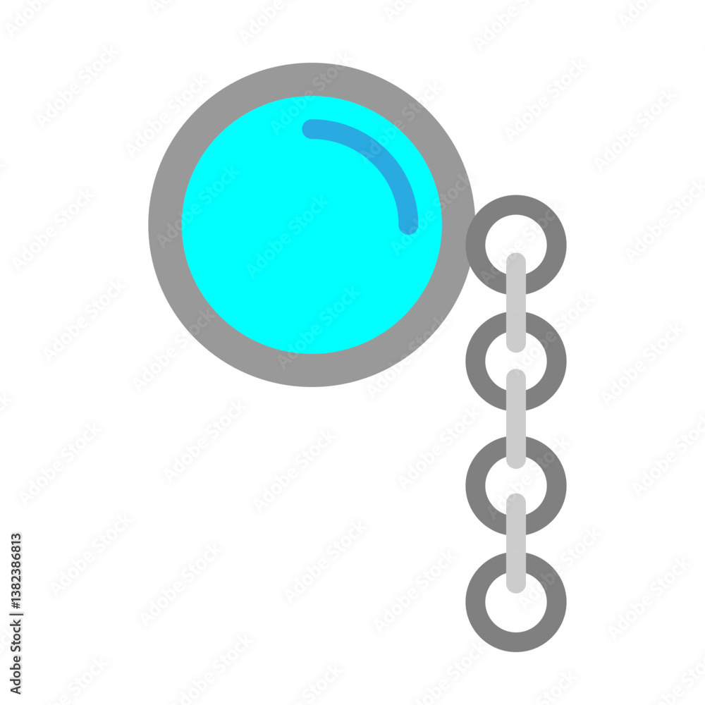 Fototapeta premium Monocle Vector Flat Icon Design