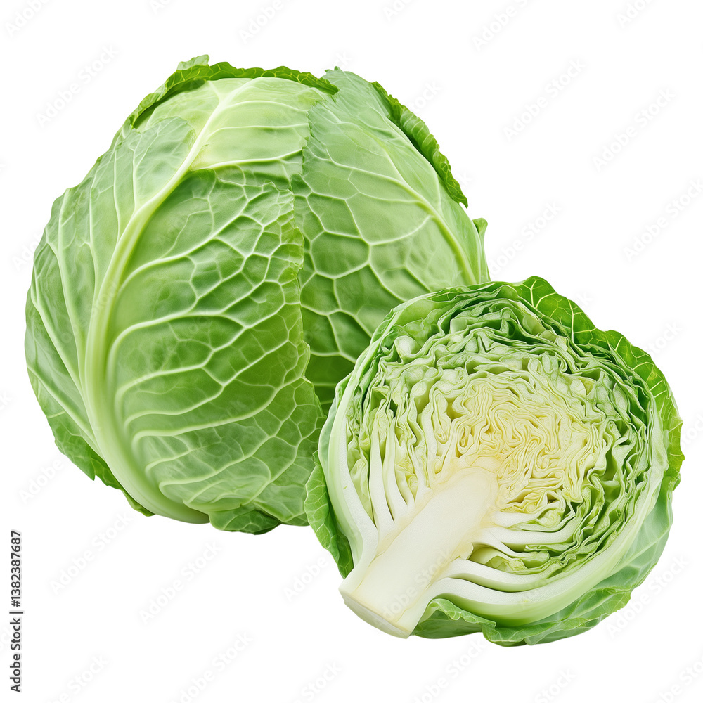 Fototapeta premium Cabbage on Transparent Background