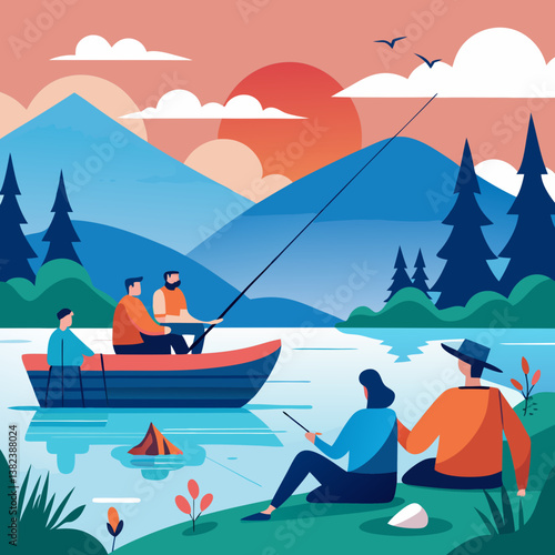 fishing on the lake