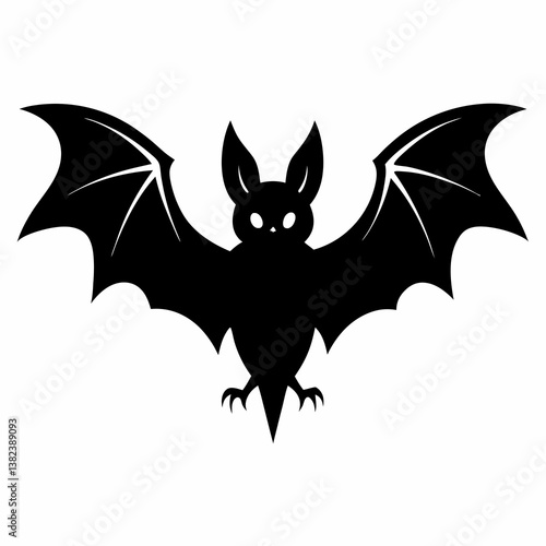 bat on a white background