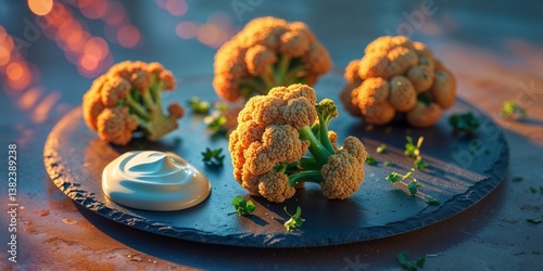 Crispy Breaded Cauliflower and Broccoli Bites Appetizer